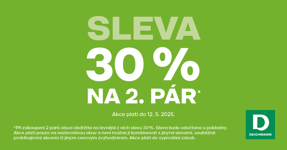 Sleva 30 % na 2. pár