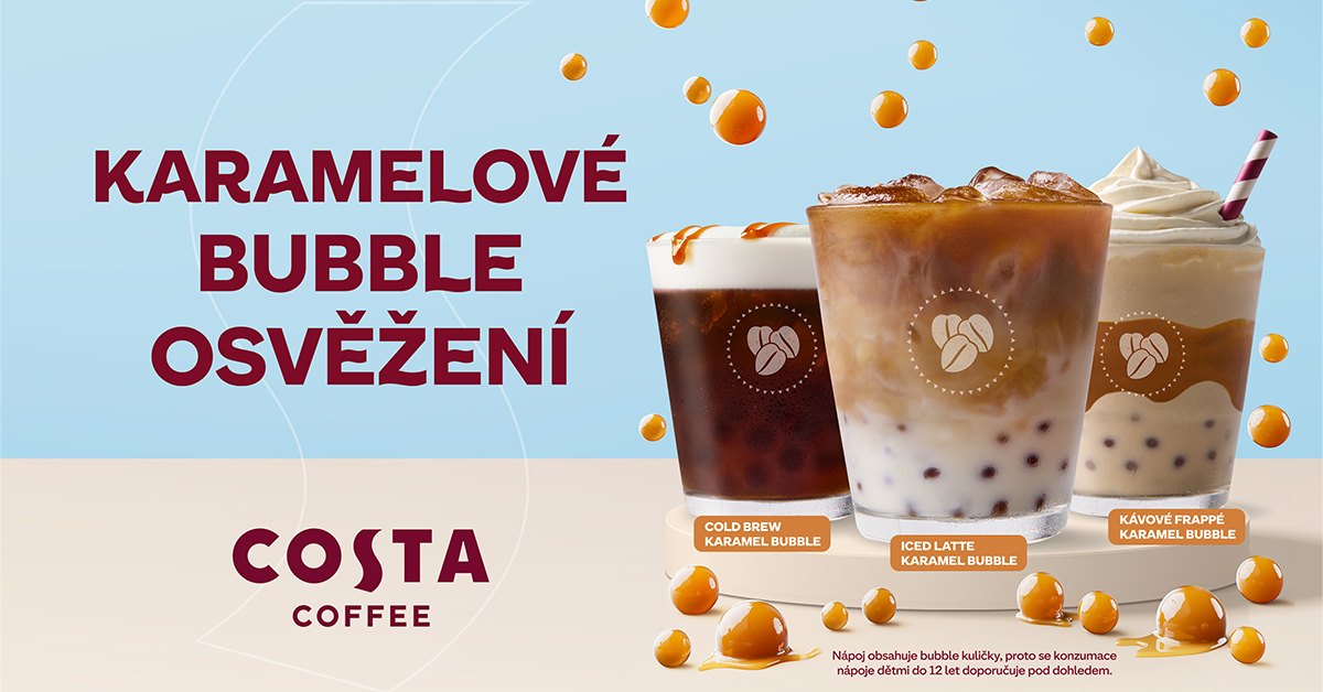 Karamelové bubble osvěžení