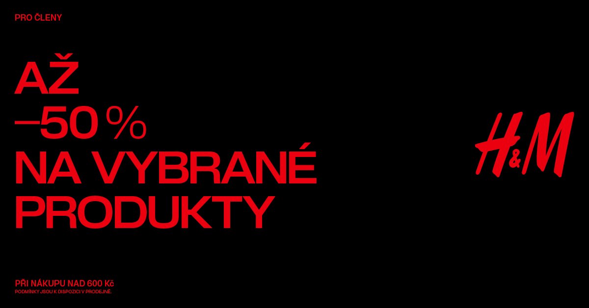 Až -50 % na vybrané produkty