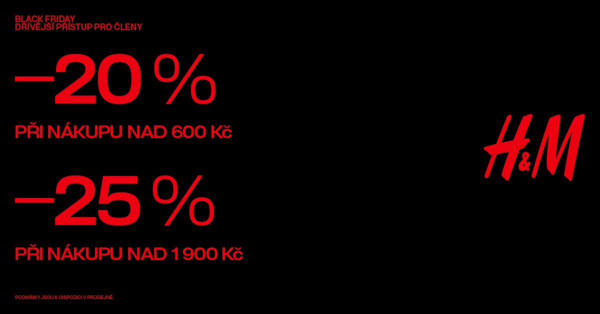 Black Friday pro členy H&M