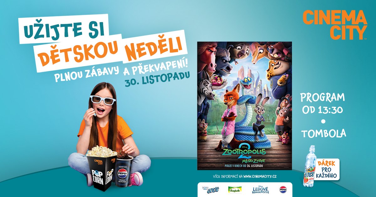 Dětská neděle s filmem Zootropolis 2