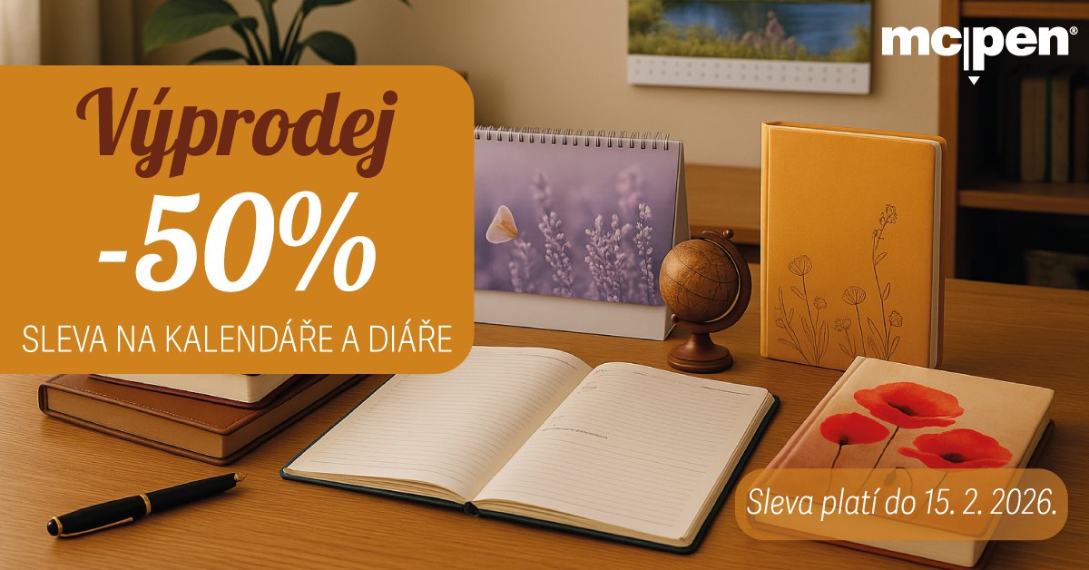 Výprodej kalendářů a diářů