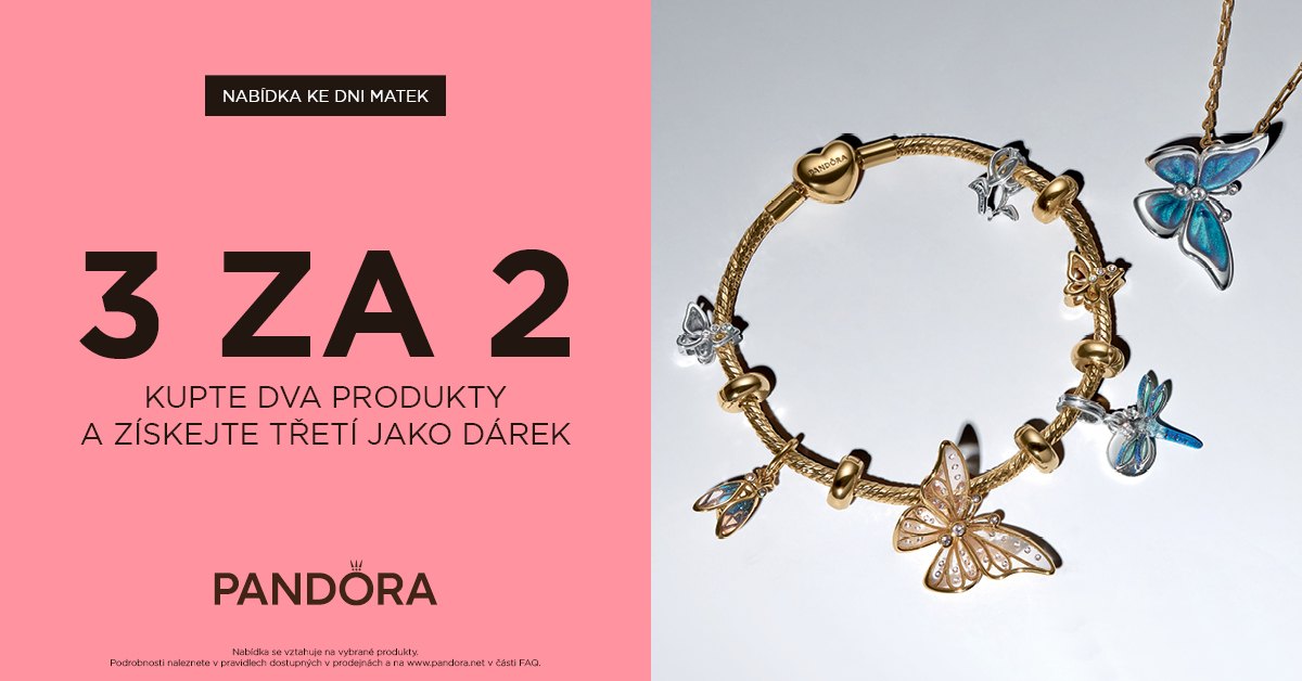 3 za 2 v prodejně PANDORA