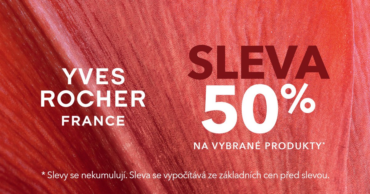 Slevy 50 % na vybrané produkty