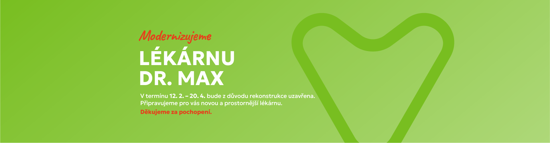 Modernizujeme lékárnu Dr. Max