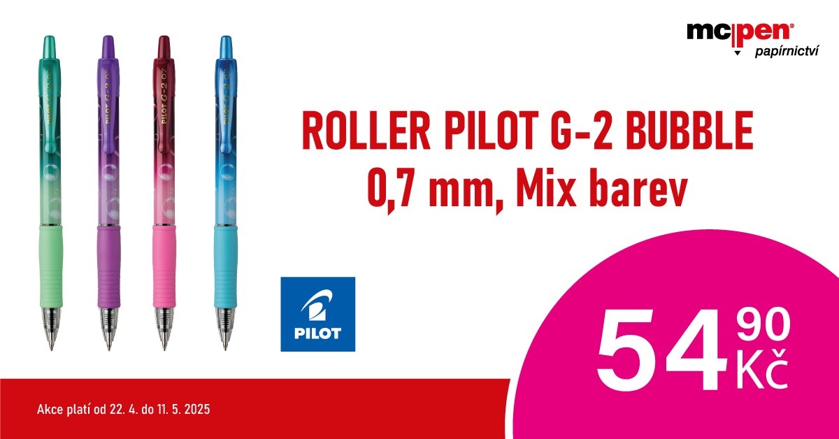 Roller Pilot G-2 Bubble 0,7 mm, mix barev