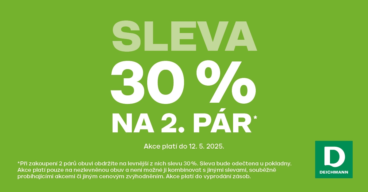 Sleva 30 % na 2. pár