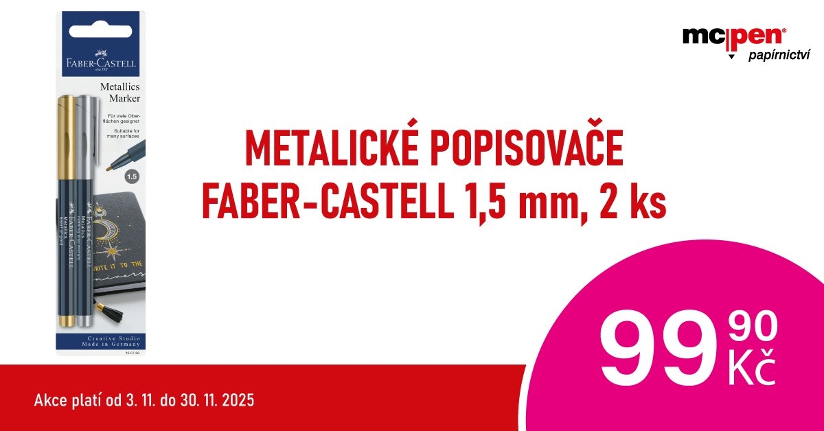 Metalické popisovače Faber-Castell