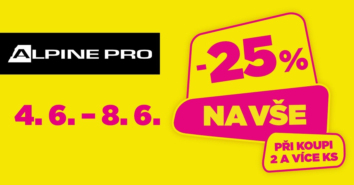 -25 % na vše v ALPINE PRO